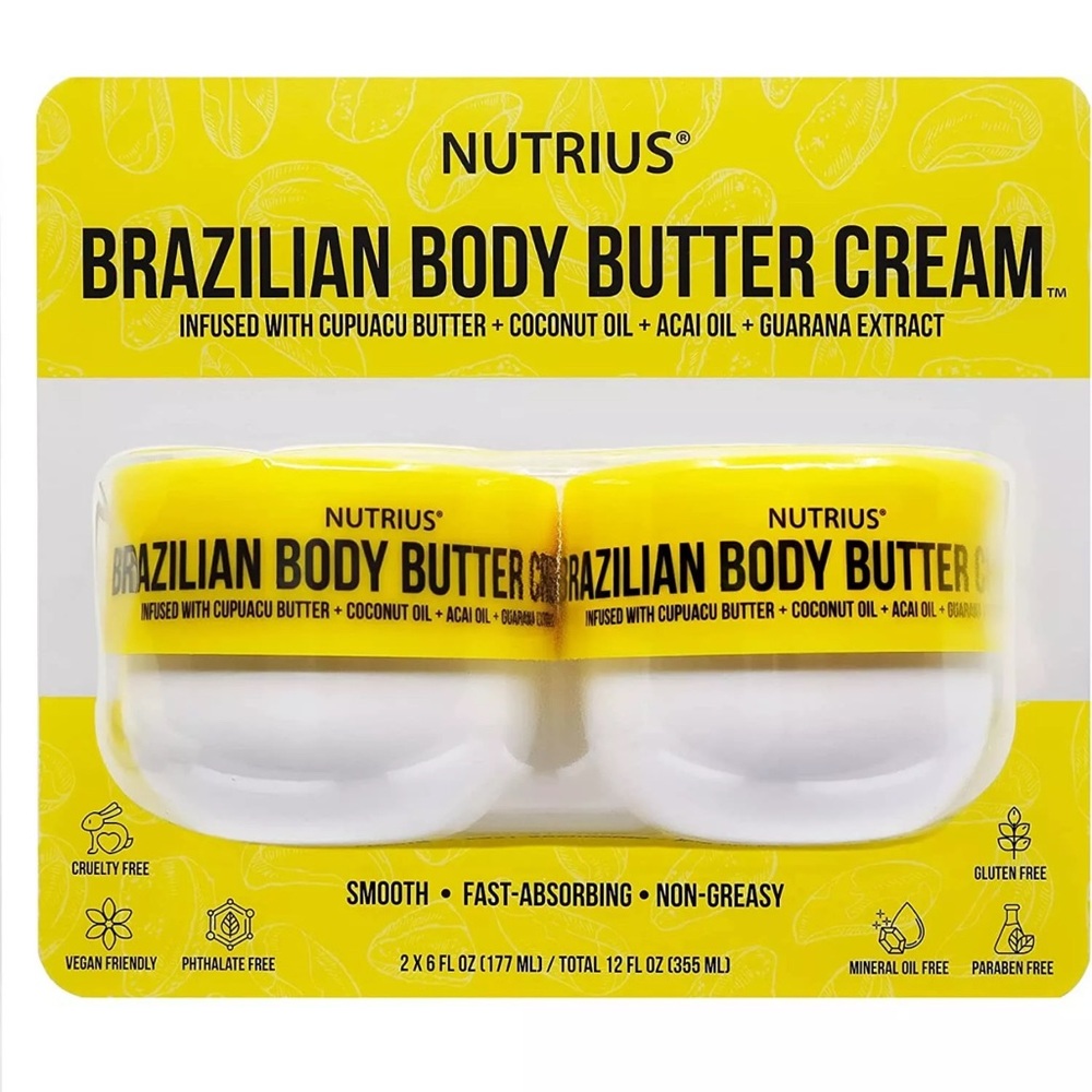 Brazilian Body Butter Cream - 2 6oz Jars Brand New
